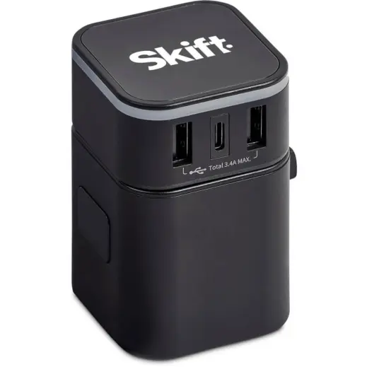 Swiss Cougar Frankfurt World Travel Adaptor - Branded